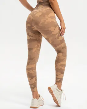 Harper Camo Leggings - Teak