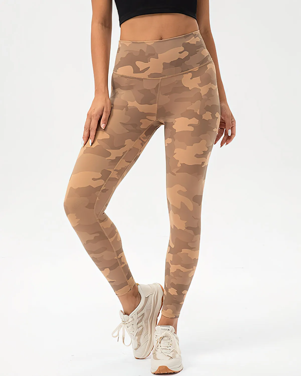 Harper Camo Leggings - Teak