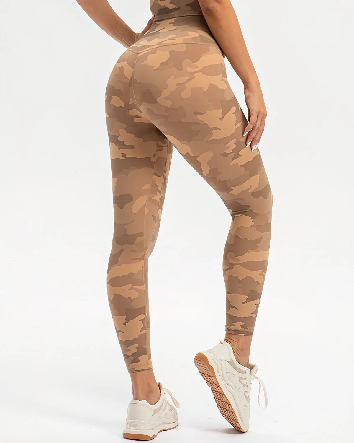 Harper Camo Leggings - Teak