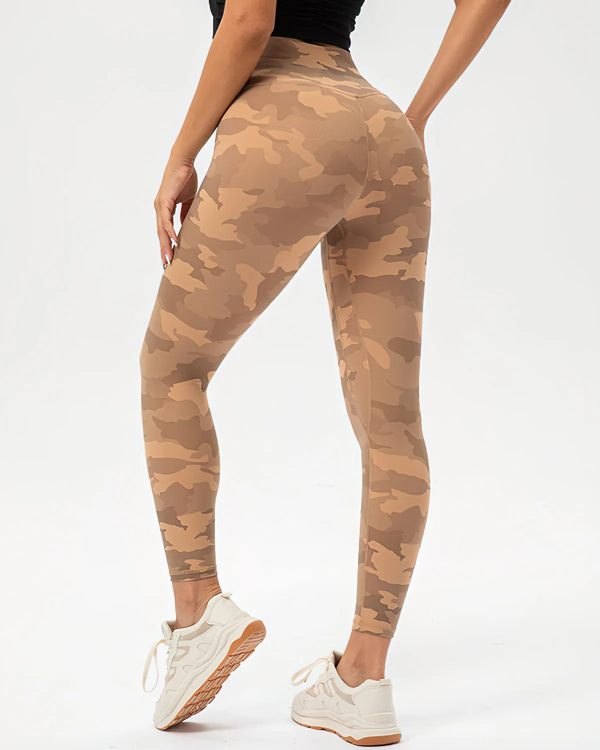 Harper Camo Leggings - Teak
