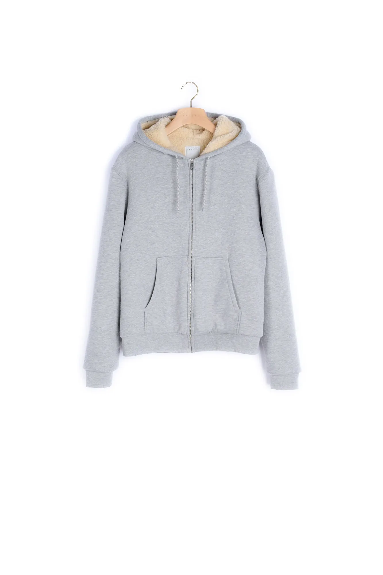 Hoodie sherpa zippé