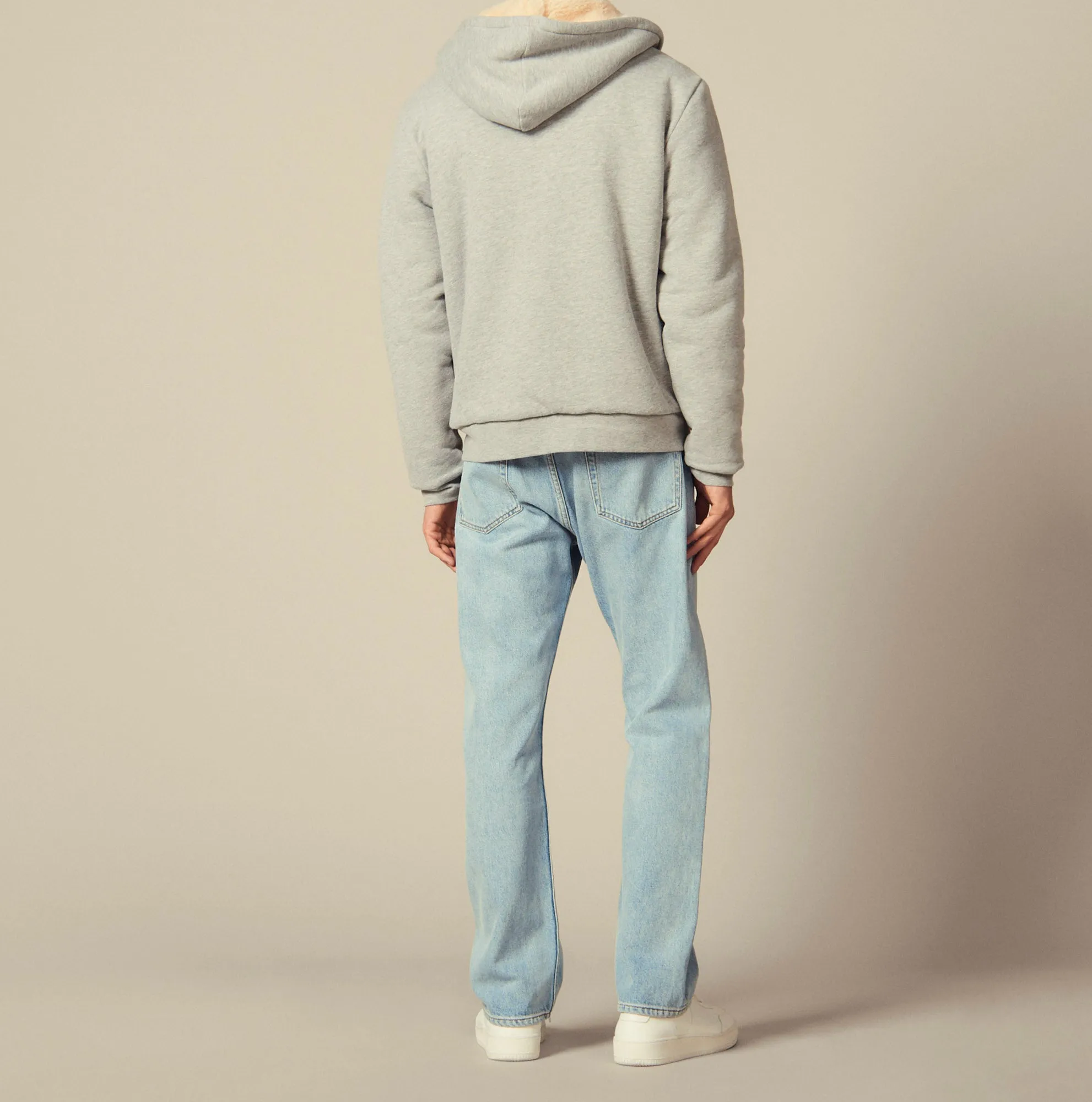 Hoodie sherpa zippé