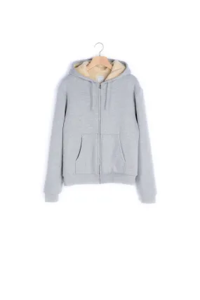 Hoodie sherpa zippé