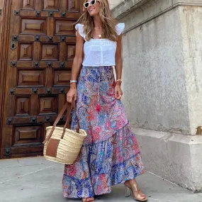 Jessie Floral Printed Maxi Skirt