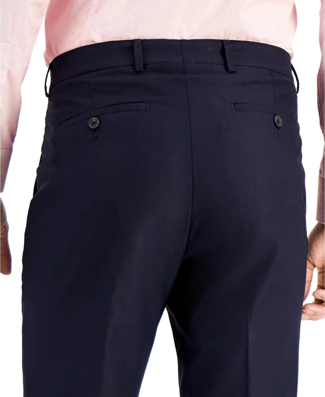 Kenneth Cole Reaction Mens Slim fit Dress Pants 34 / 30 Navy Blue