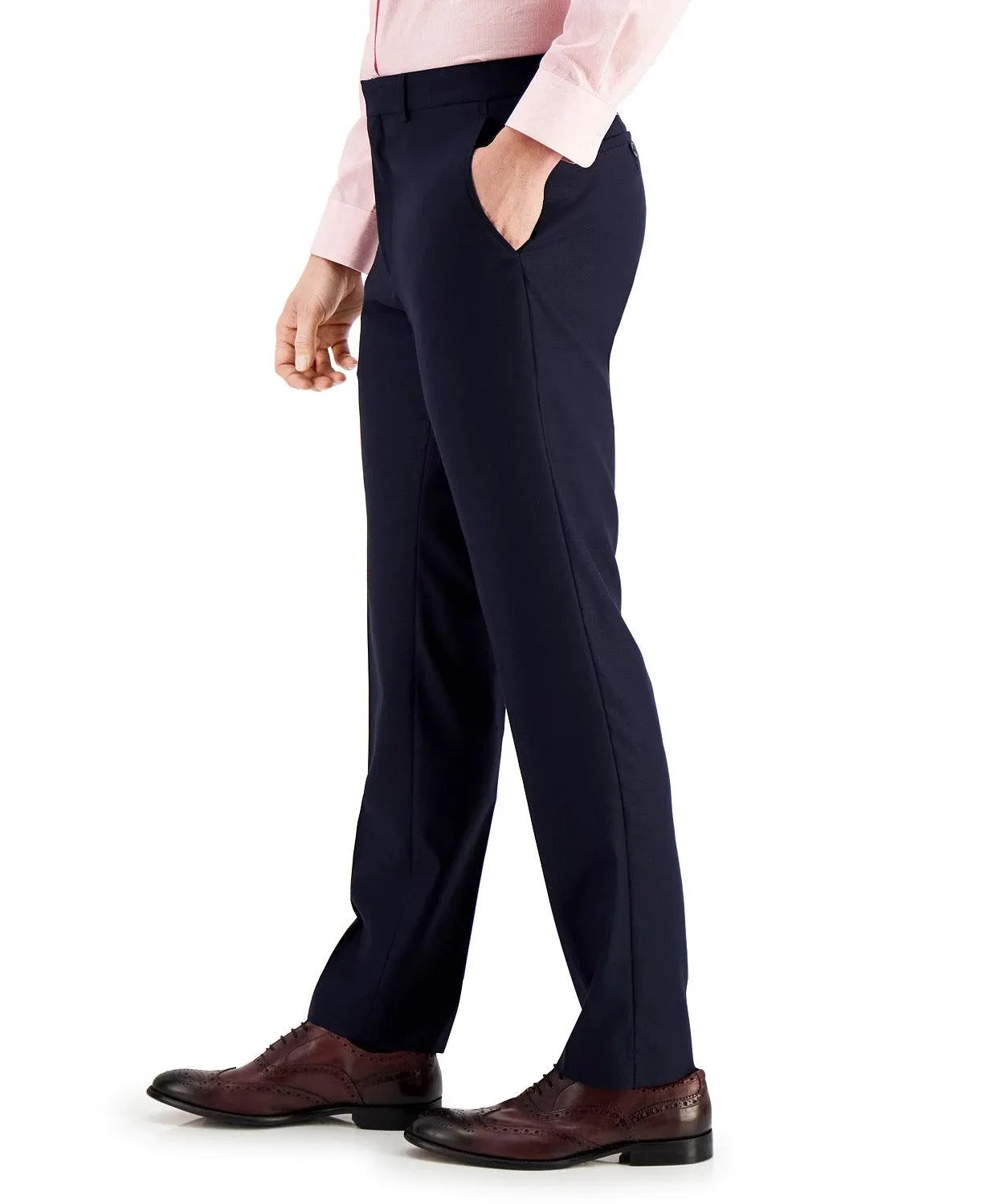 Kenneth Cole Reaction Mens Slim fit Dress Pants 34 / 30 Navy Blue
