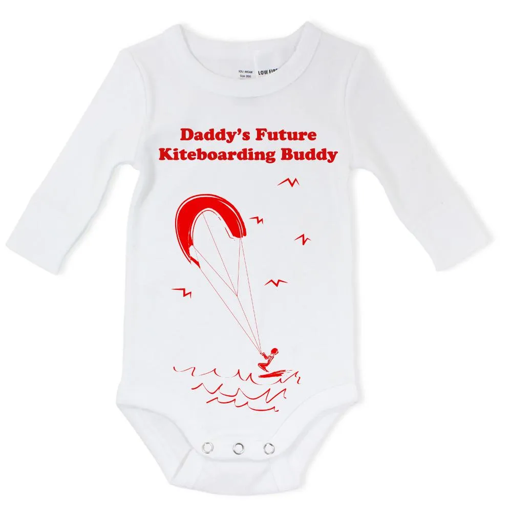 Kiteboarding buddy baby bodysuit