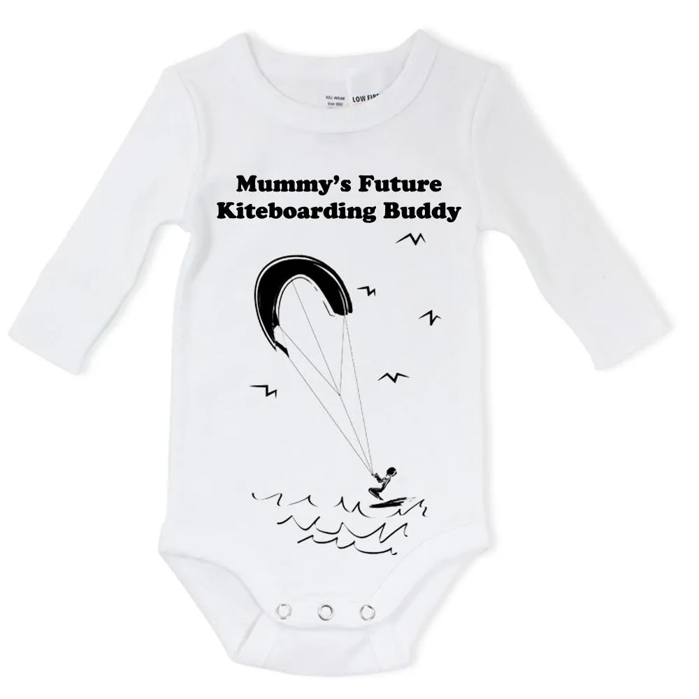 Kiteboarding buddy baby bodysuit