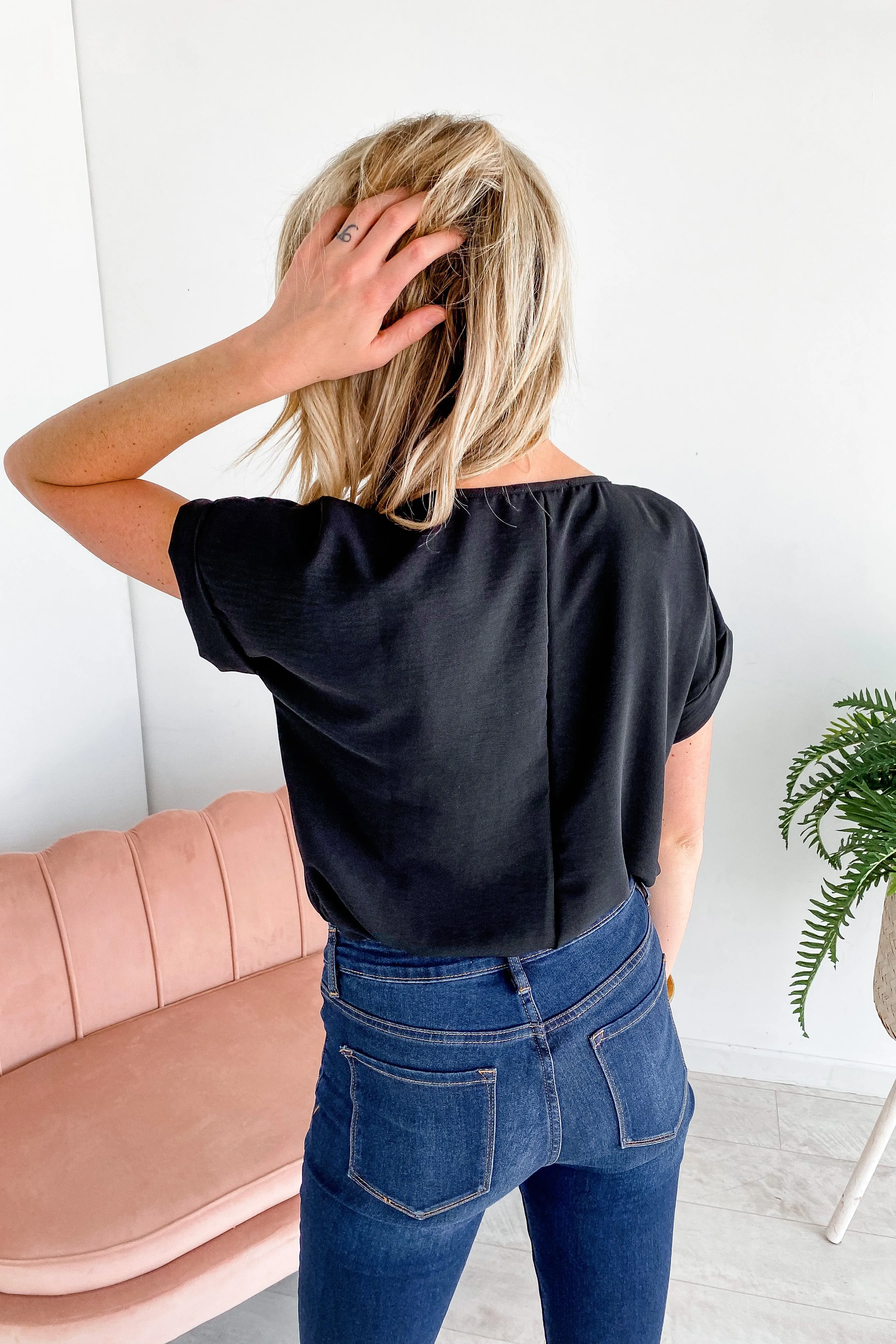 Lacey Black V-Neck Bodysuit