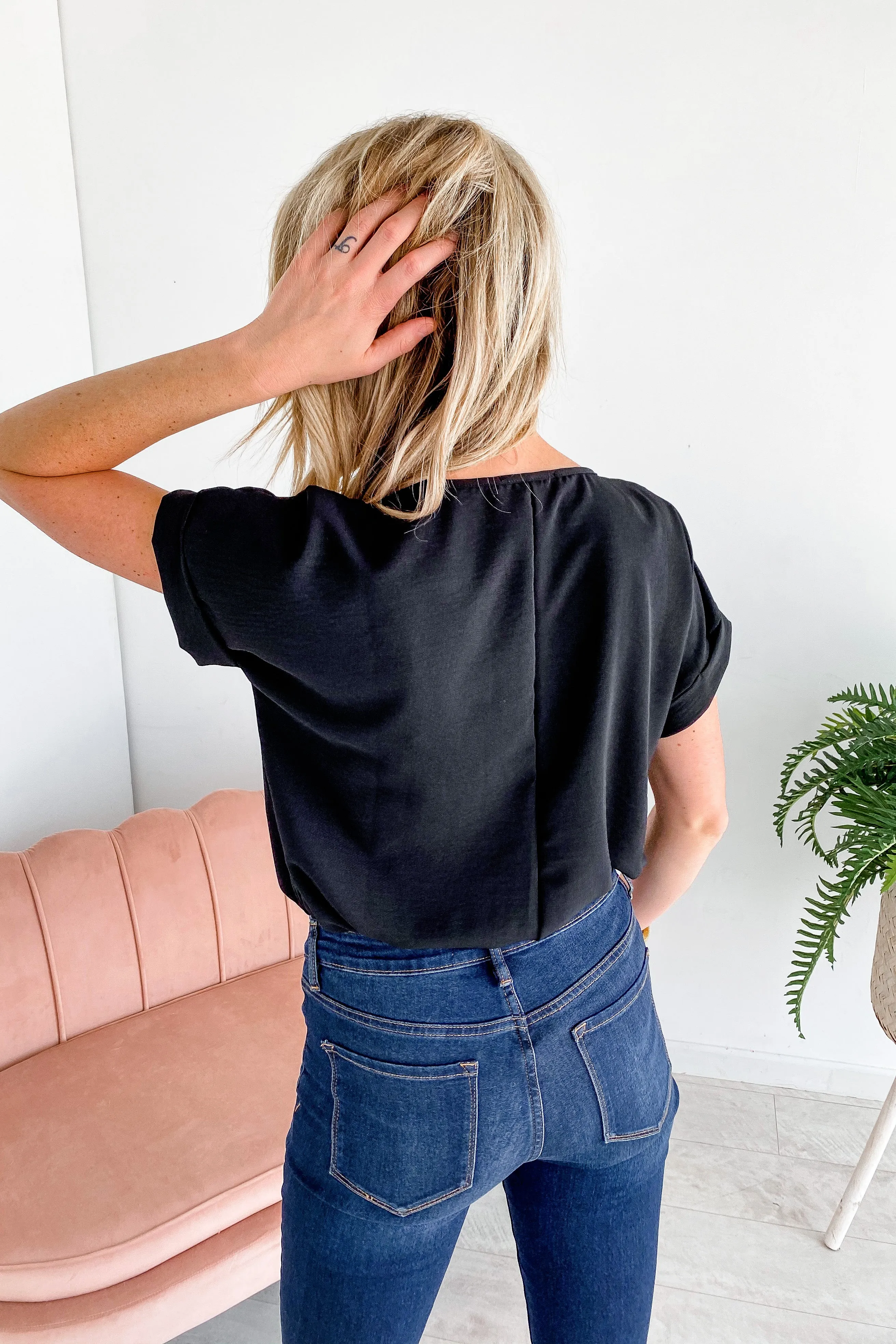 Lacey Black V-Neck Bodysuit