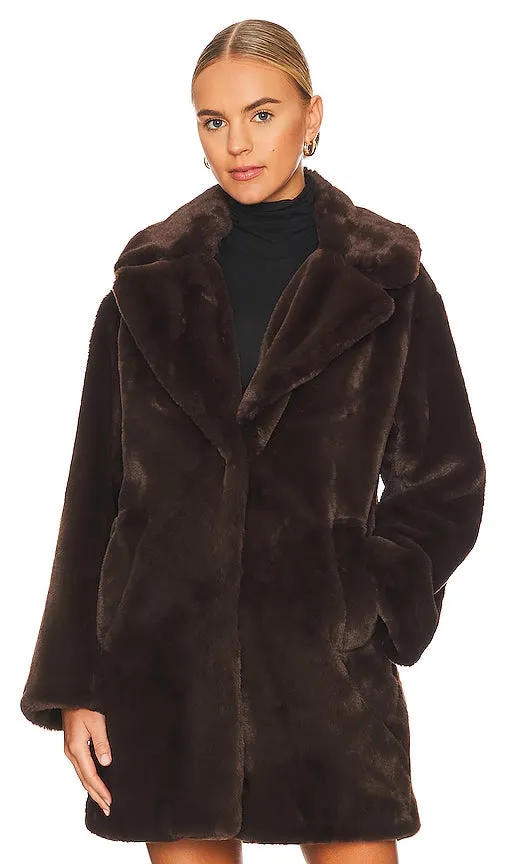 LAMARQUE Linnea Teddy Coat in Brown