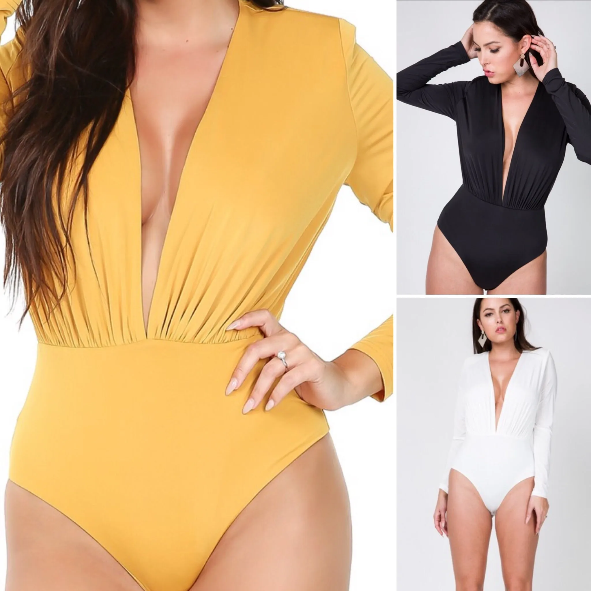 MARILYN MONROE Bodysuit in Mustard