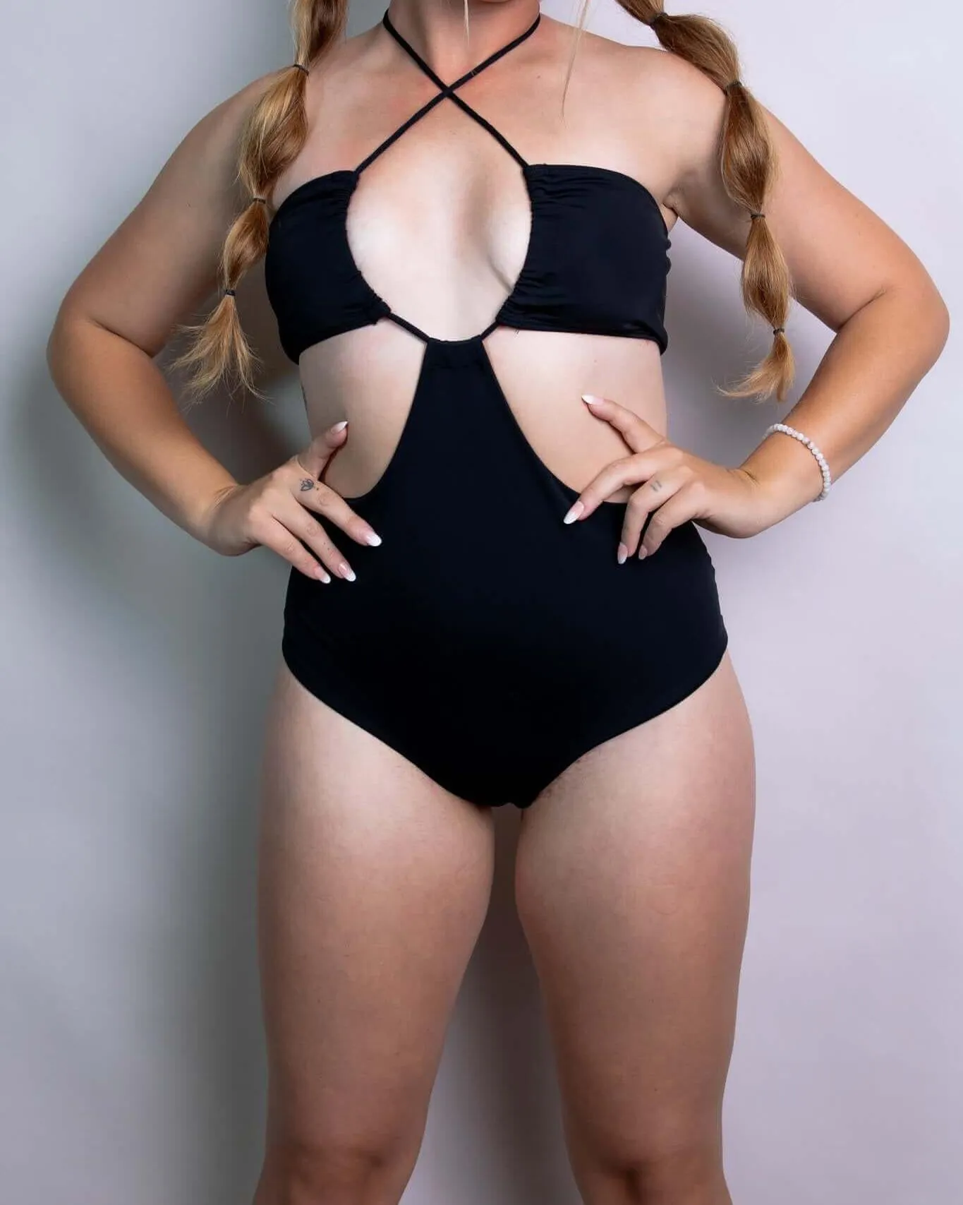 Matte Black Twist Bodysuit