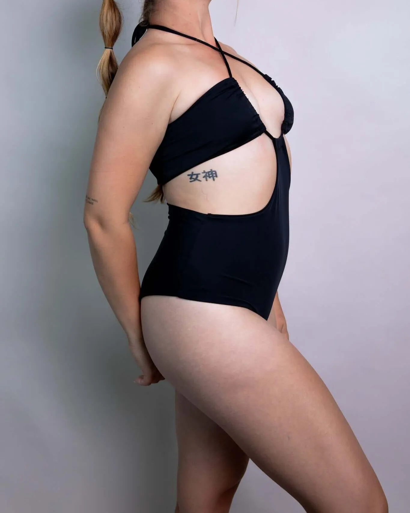 Matte Black Twist Bodysuit