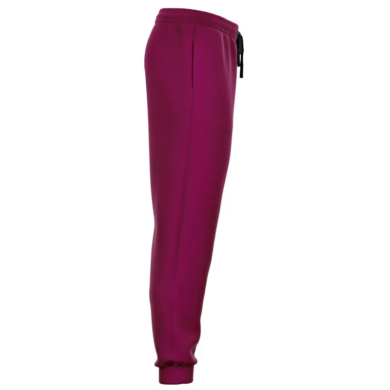 Medium Dark Magenta Joggers | Unisex | with PLUS sizes | Medium Dark Pure Magenta | C0M100Y0K60