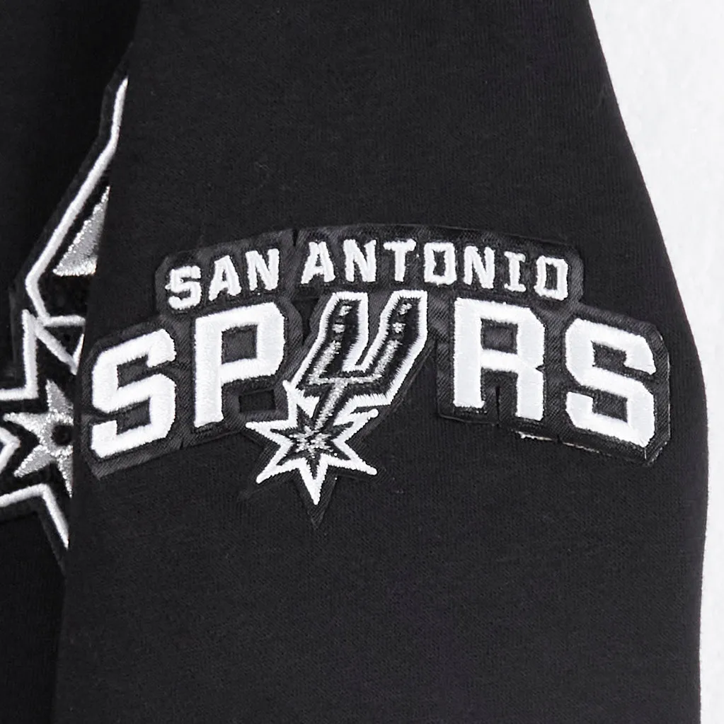 NBA SAN ANTONIO SPURS CLASSIC BIG BOYS FLC FZ PO HOODIE (BLACK)