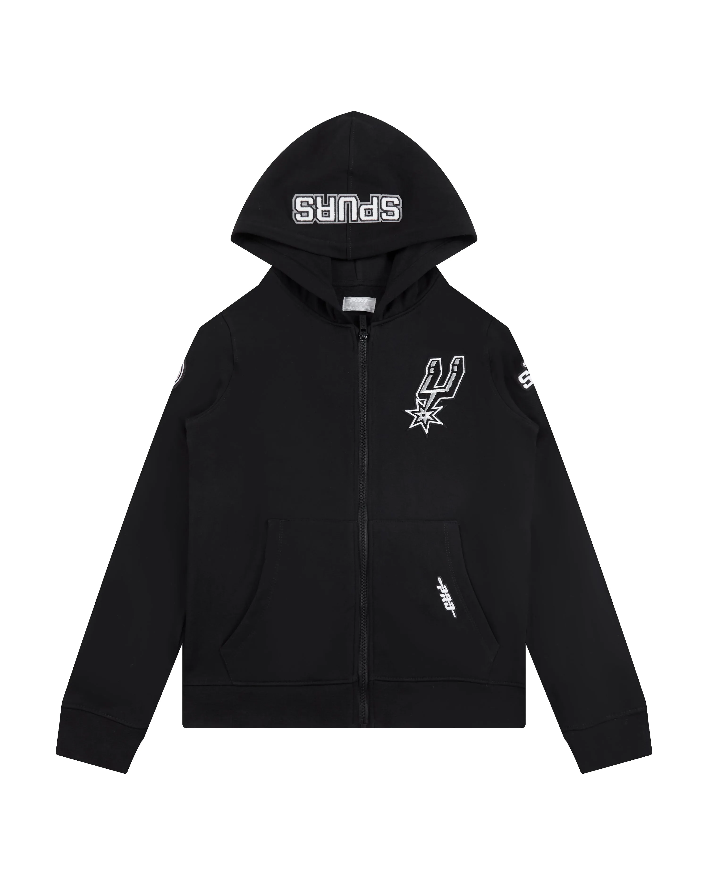 NBA SAN ANTONIO SPURS CLASSIC BIG BOYS FLC FZ PO HOODIE (BLACK)