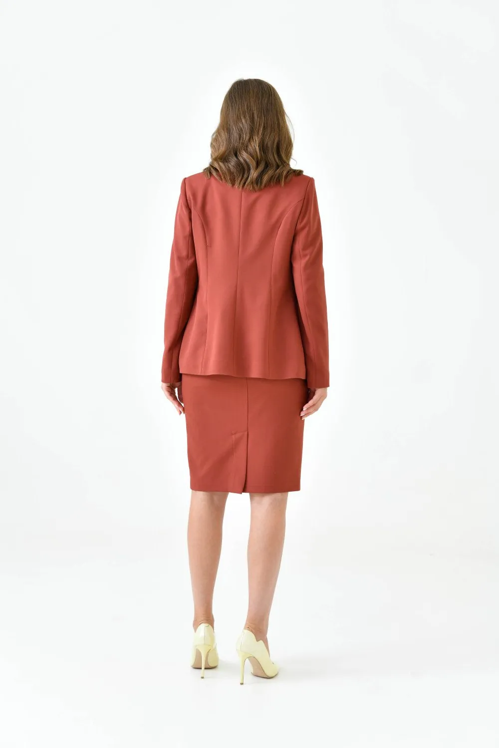 NDL Women Brown Women's Suit with Snap Button Skirt - Dornbirn