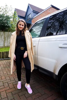 Oversized Sherpa Coat in Cream
