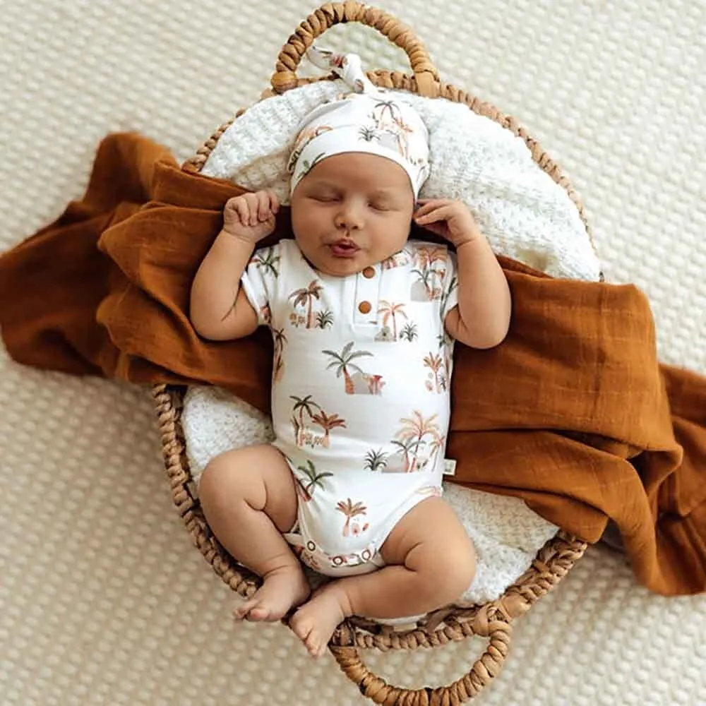 Palm Springs Short Sleeve Organic Bodysuit