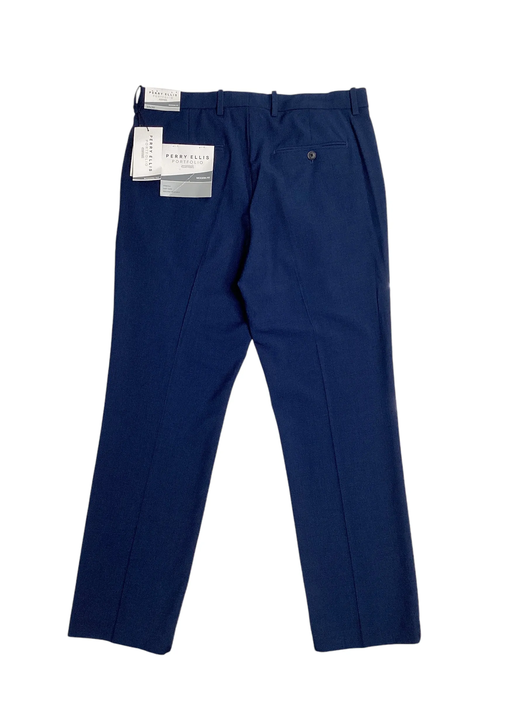 Perry Ellis Portfolio Men's Modern Fit Suit Dress Pants Estate Blue 34 x 32