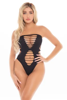 PL20037 Pink Lipstick Lingerie reat Me Right Seamless Bodysuit