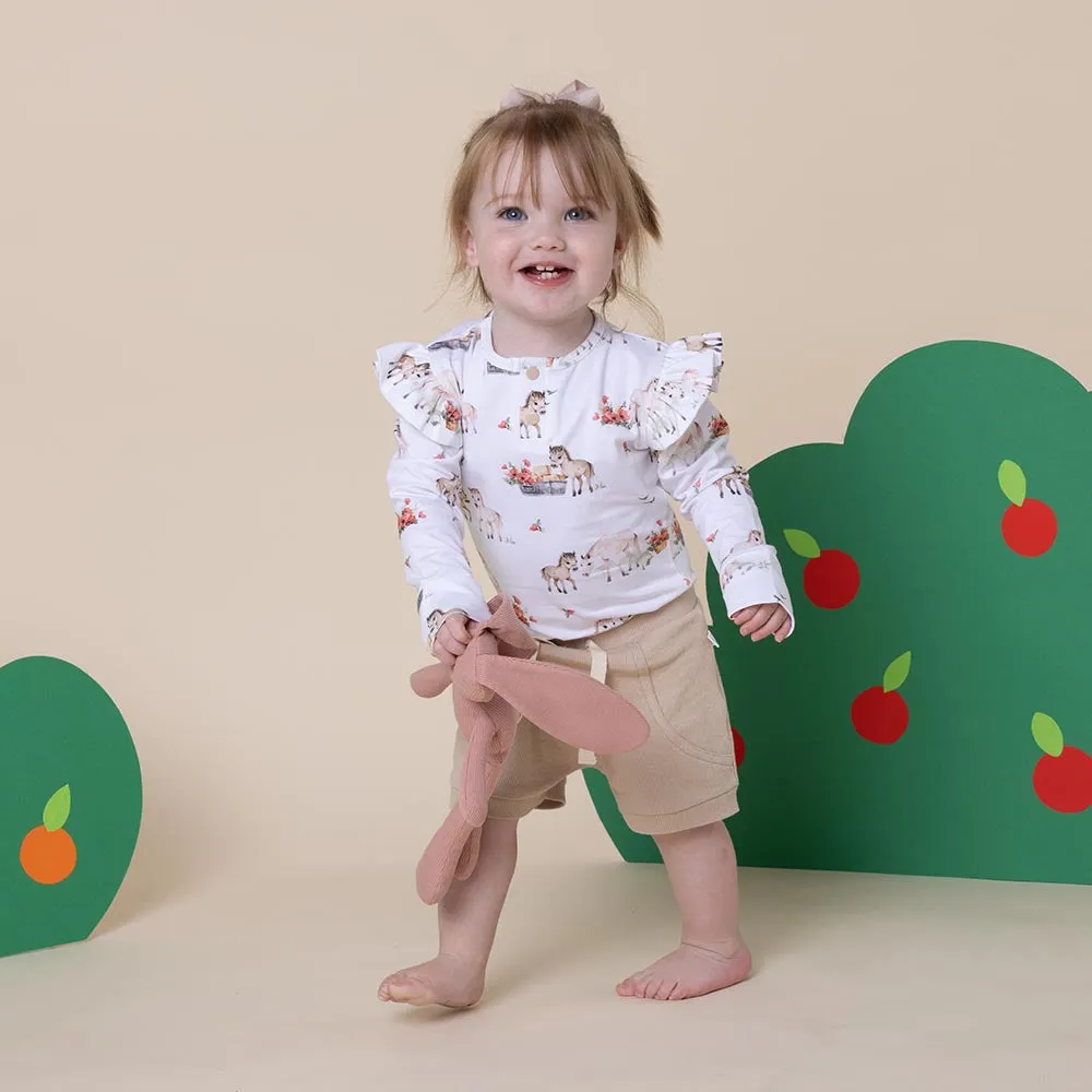 Pony Pals Long Sleeve Organic Bodysuit