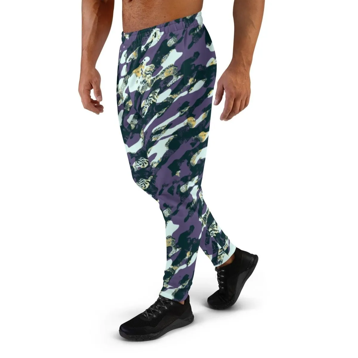 Purple Camouflage Men's Street Joggers