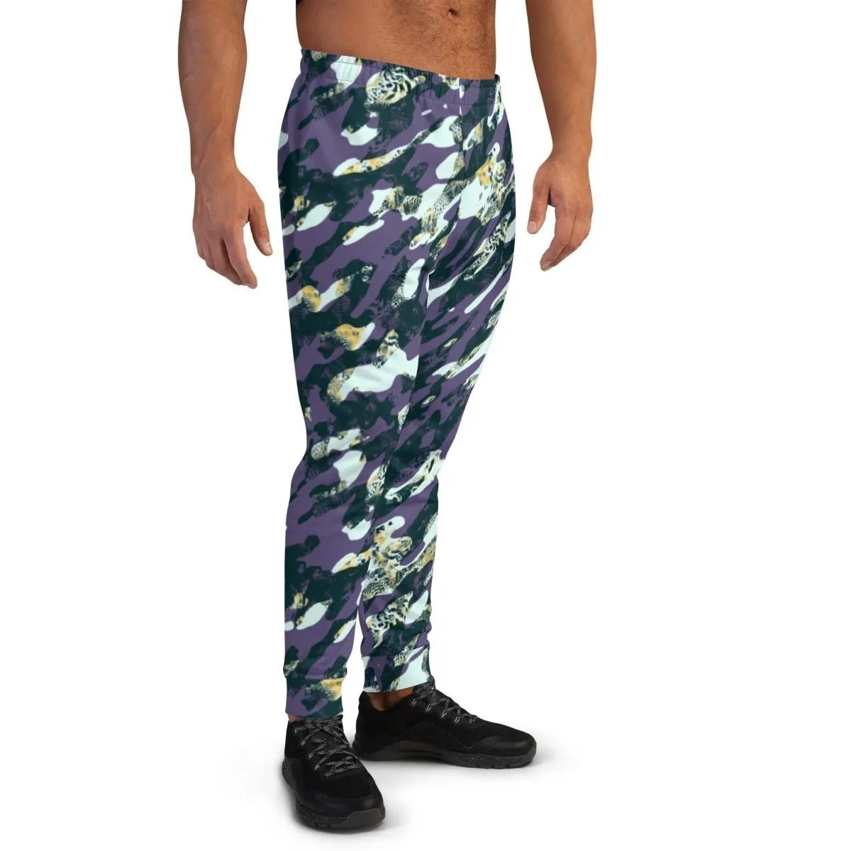 Purple Camouflage Men's Street Joggers