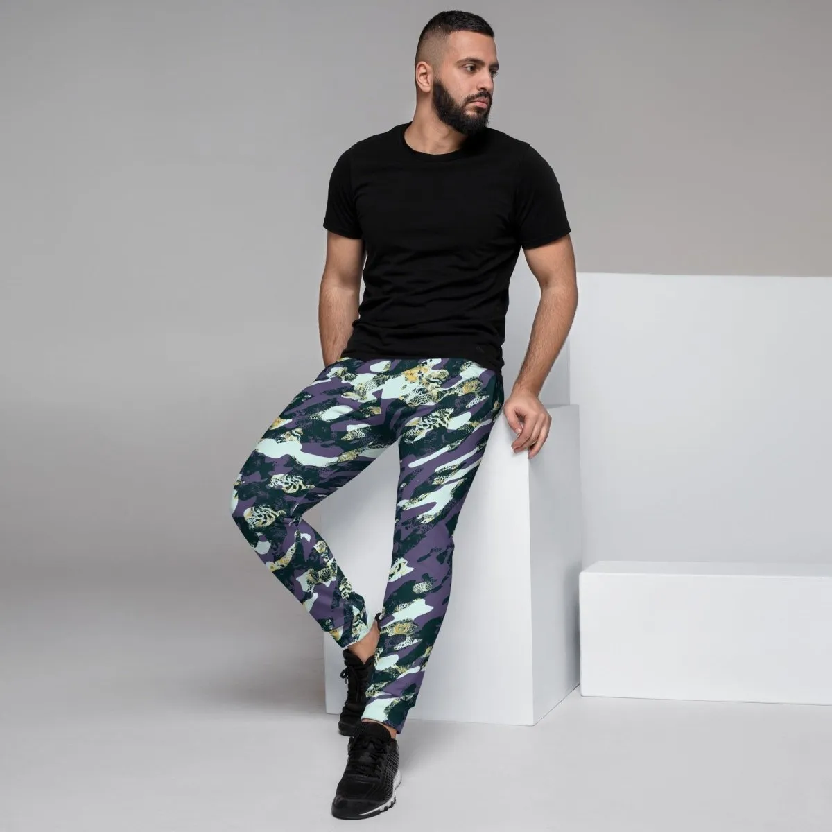 Purple Camouflage Men's Street Joggers