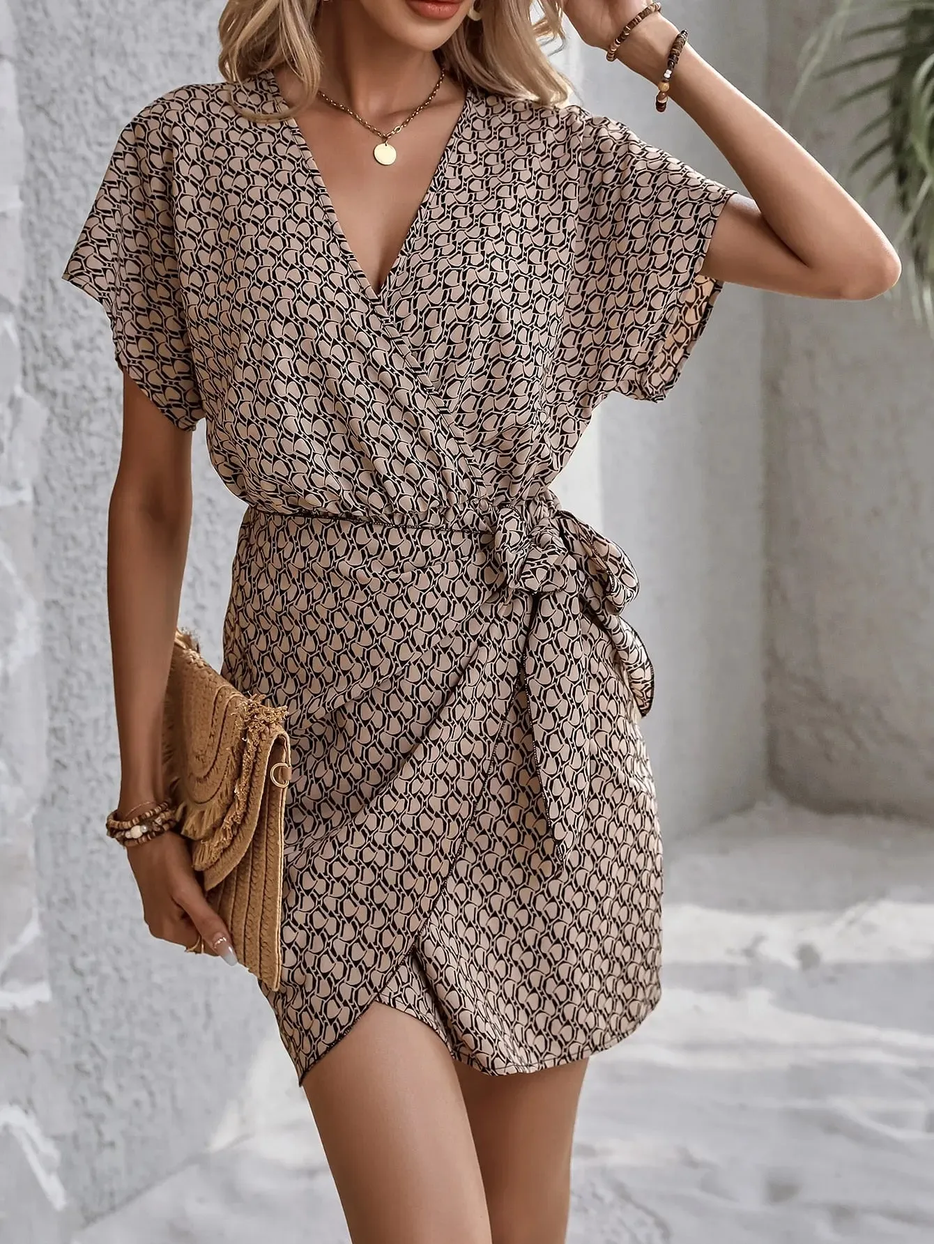Regina Cross Border V-Neck Dress