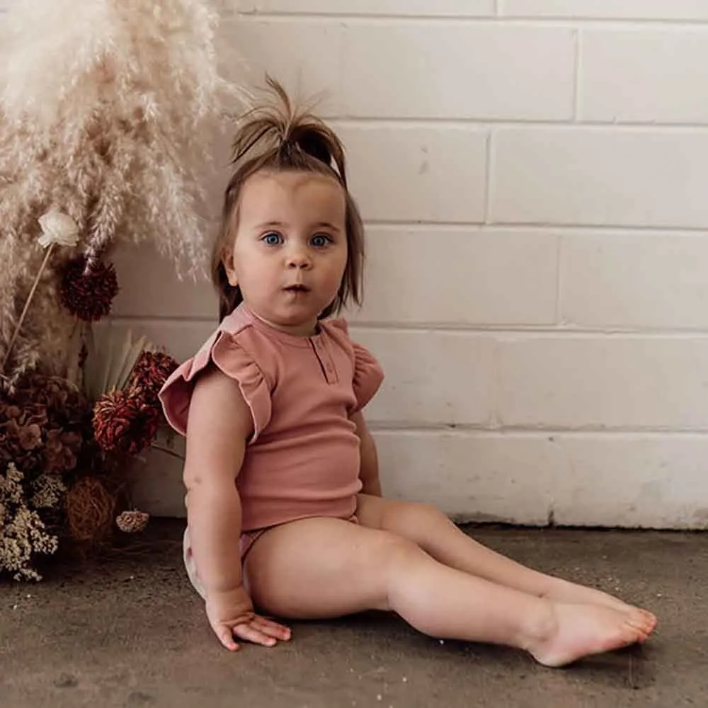 Rose Short Sleeve Organic Bodysuit