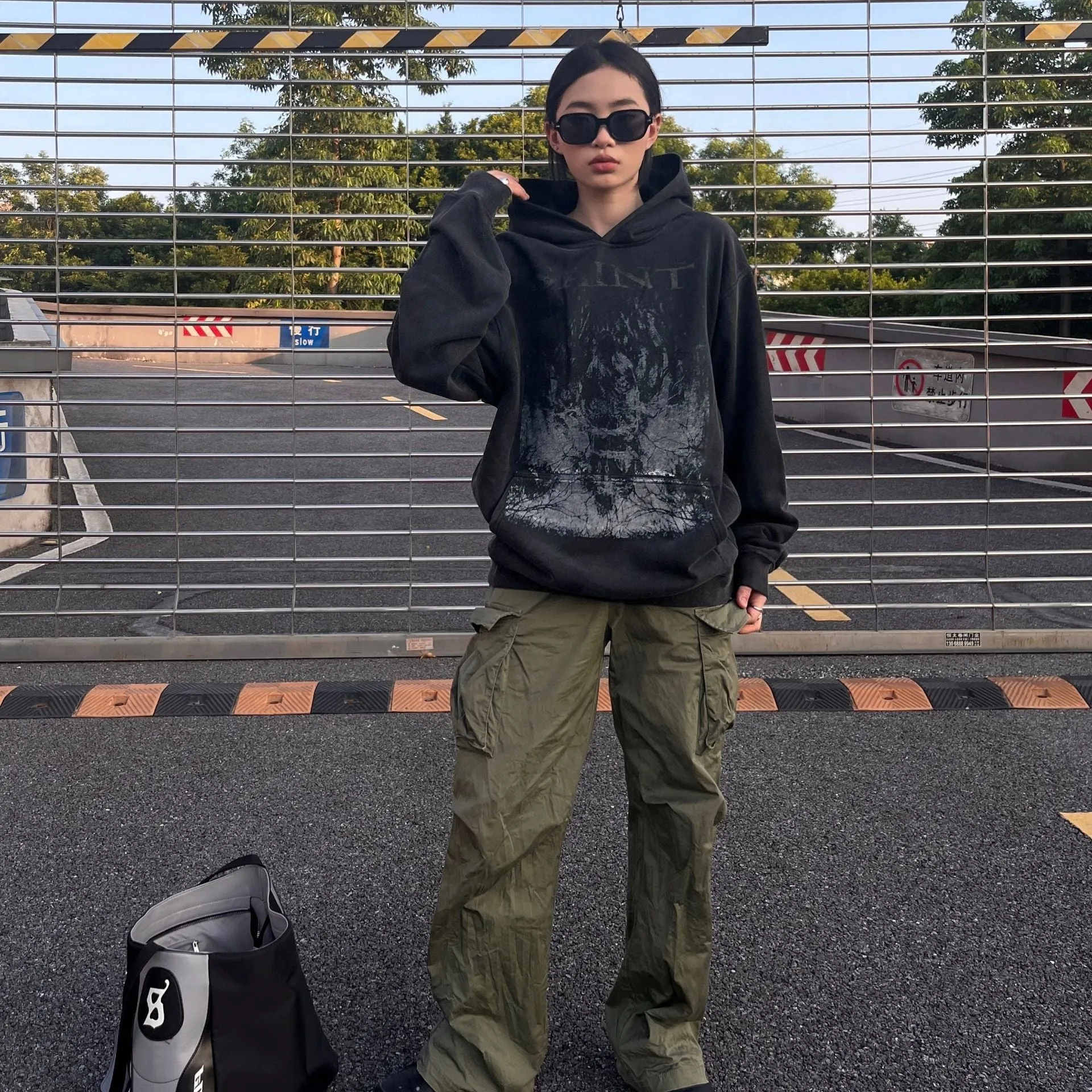 Saint Michael Hoodie Joint Name Fog Dark Lady Limited Retro Heavy Distressed Hooded