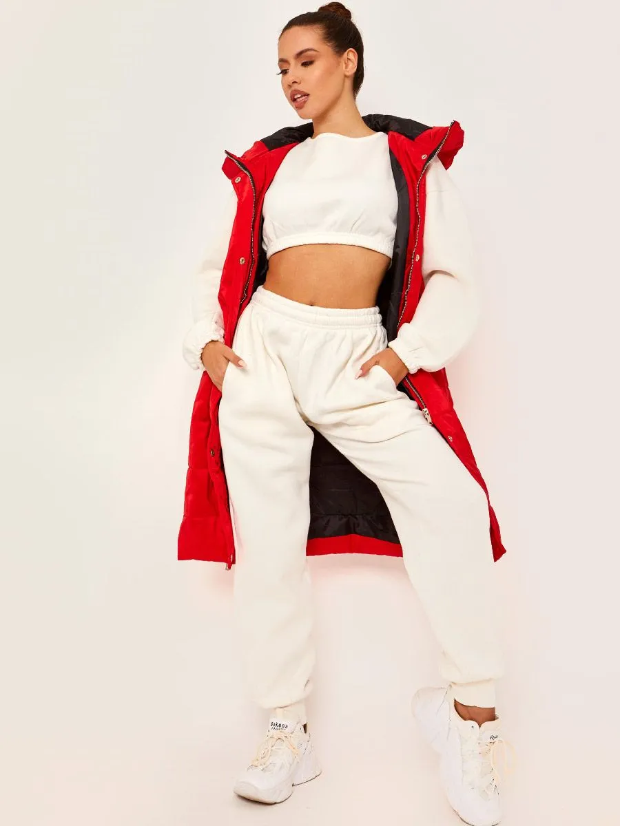 Sale Longline Padded Hooded Gilet - Jayla