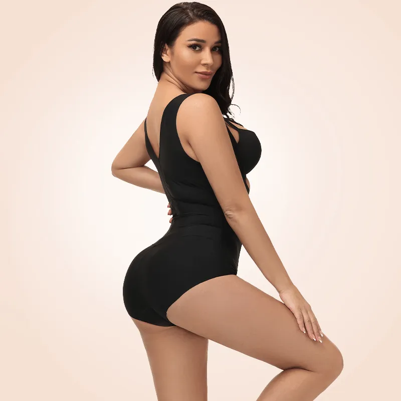 Seamless One-Piece Low Back Wide Strap Shapewear For Women