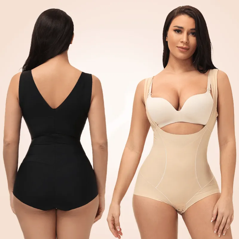Seamless One-Piece Low Back Wide Strap Shapewear For Women