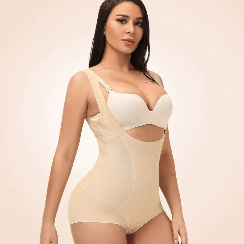Seamless One-Piece Low Back Wide Strap Shapewear For Women