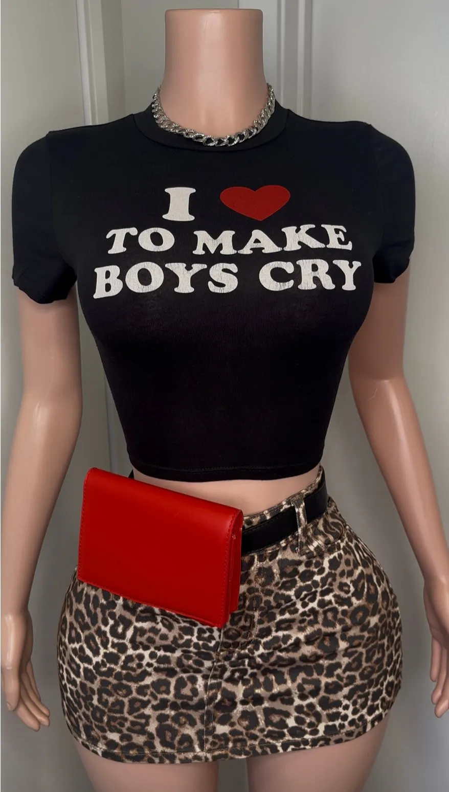 SHEILA LEOPARD MINI SKIRT