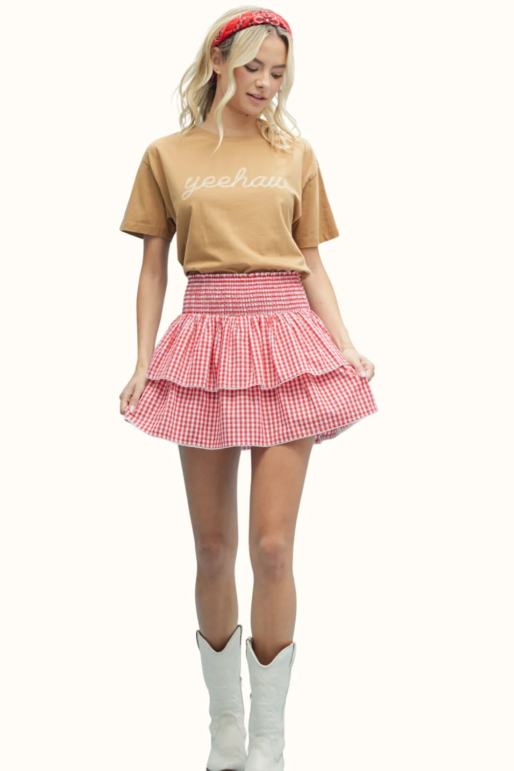 Shelli Ruffle Smocked Skirt