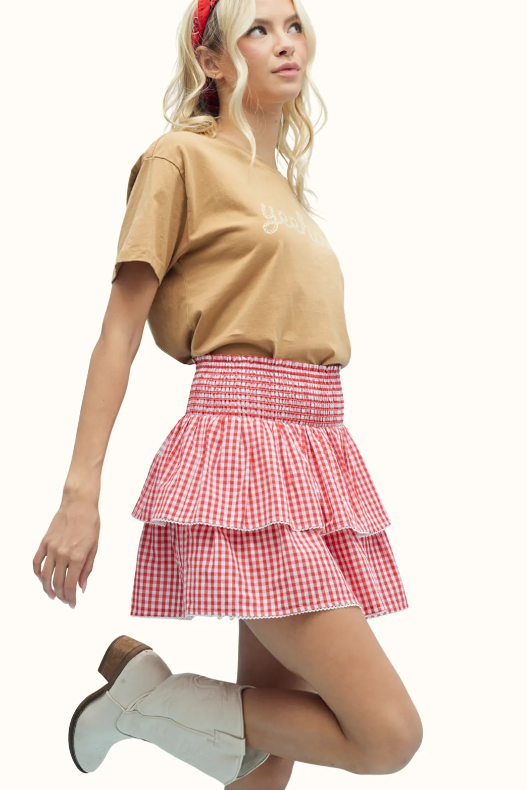 Shelli Ruffle Smocked Skirt