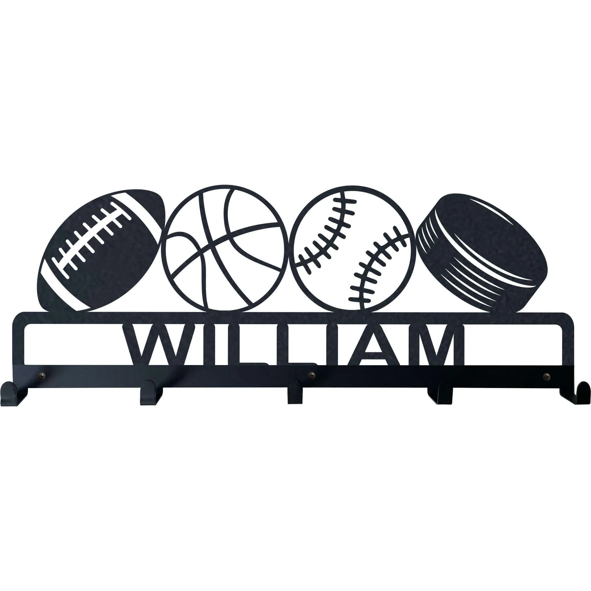 Sport Metal Coat Rack, Wall Mount Hanger