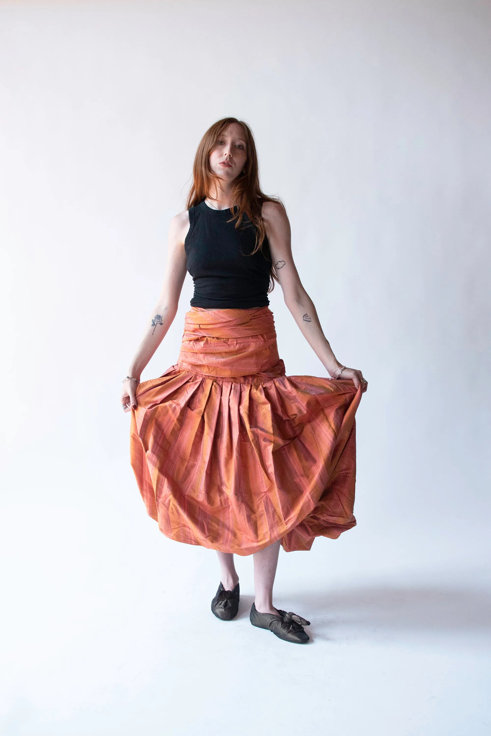 Striped Silk Bubble Skirt | Romeo Gigli for Callaghan SS 1987