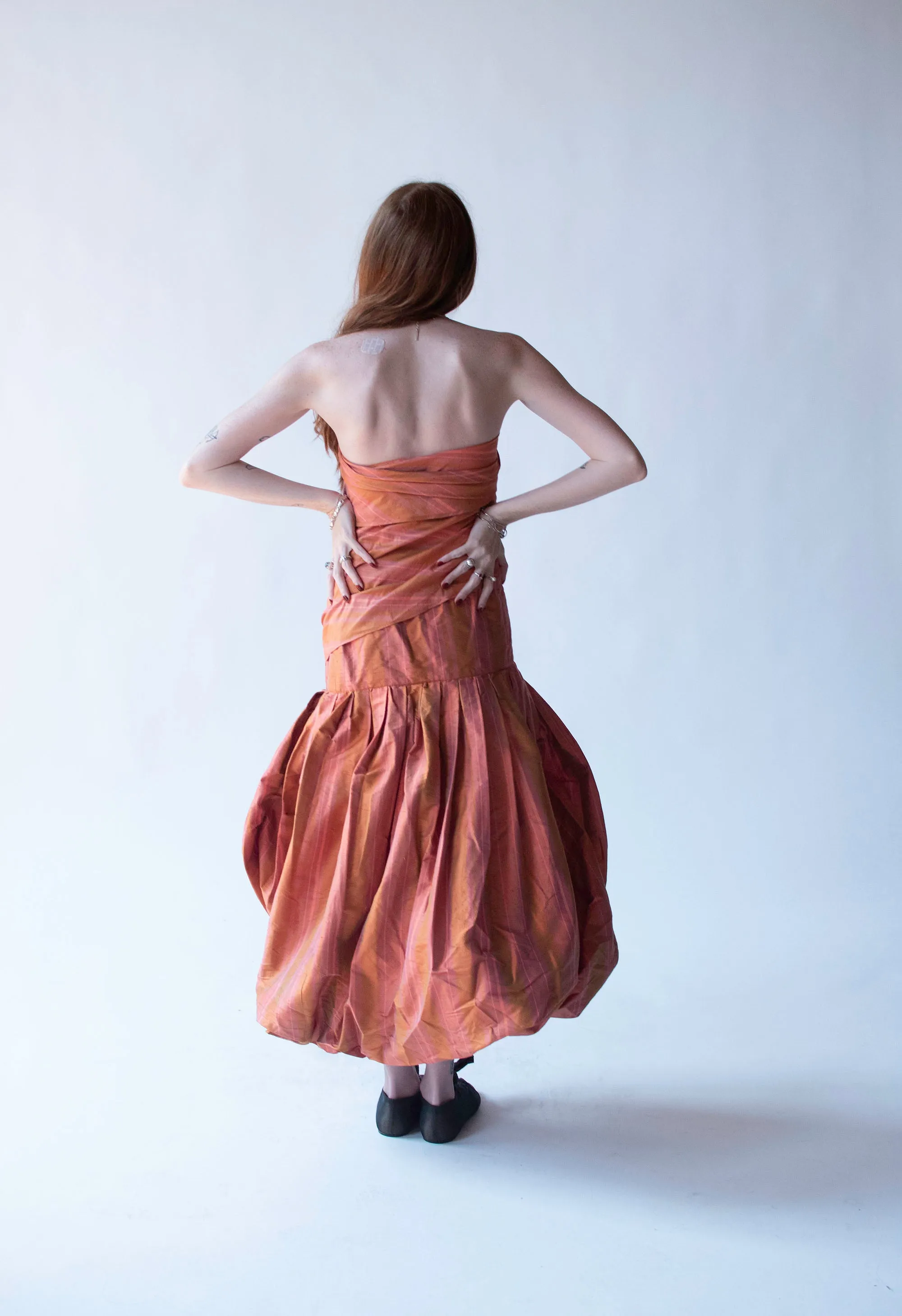 Striped Silk Bubble Skirt | Romeo Gigli for Callaghan SS 1987