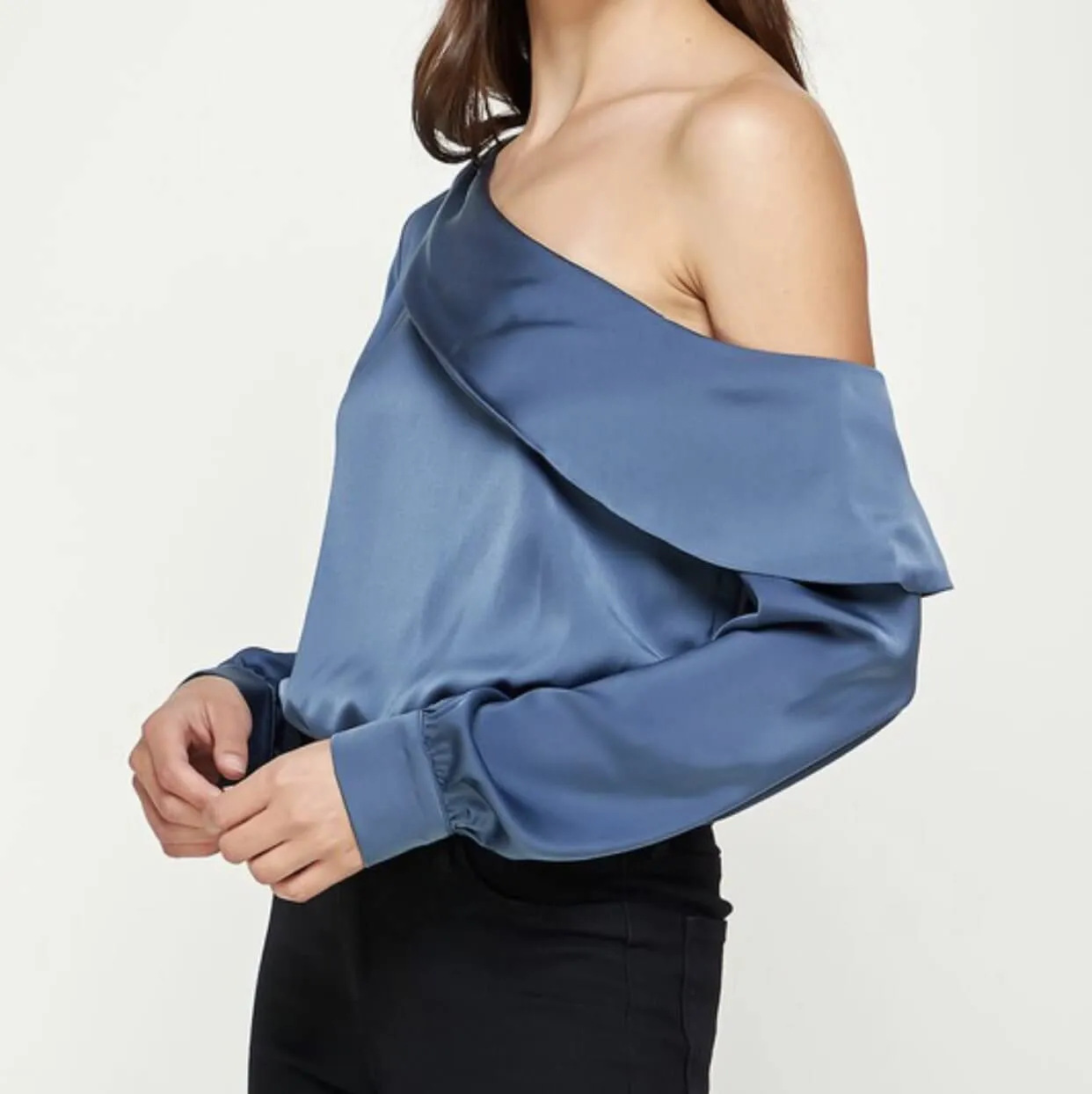 The Melody Bodysuit: One Shoulder Satin Bodysuit
