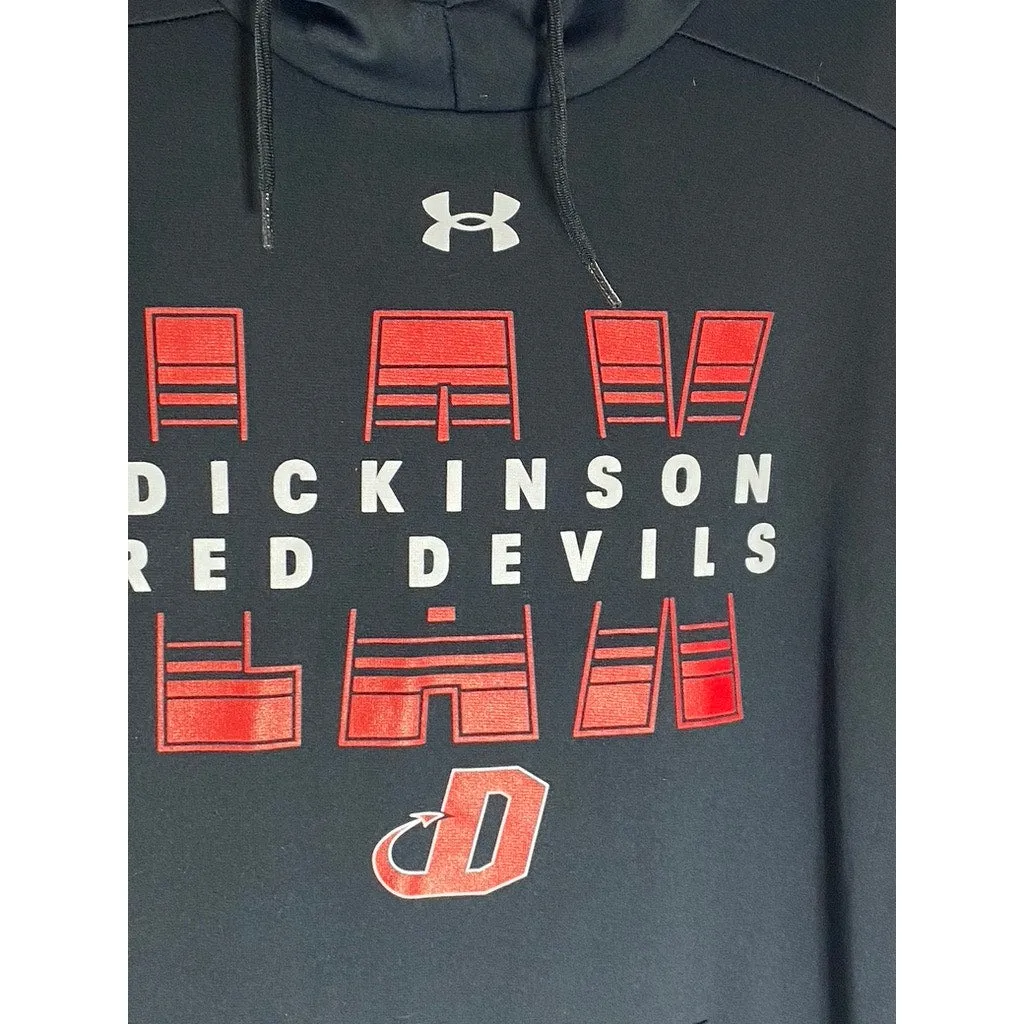 UNDER ARMOUR Men's Black/Red Dickinson College Red Devils Graphic Hoodie SZ L