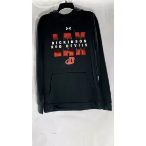 UNDER ARMOUR Men's Black/Red Dickinson College Red Devils Graphic Hoodie SZ L