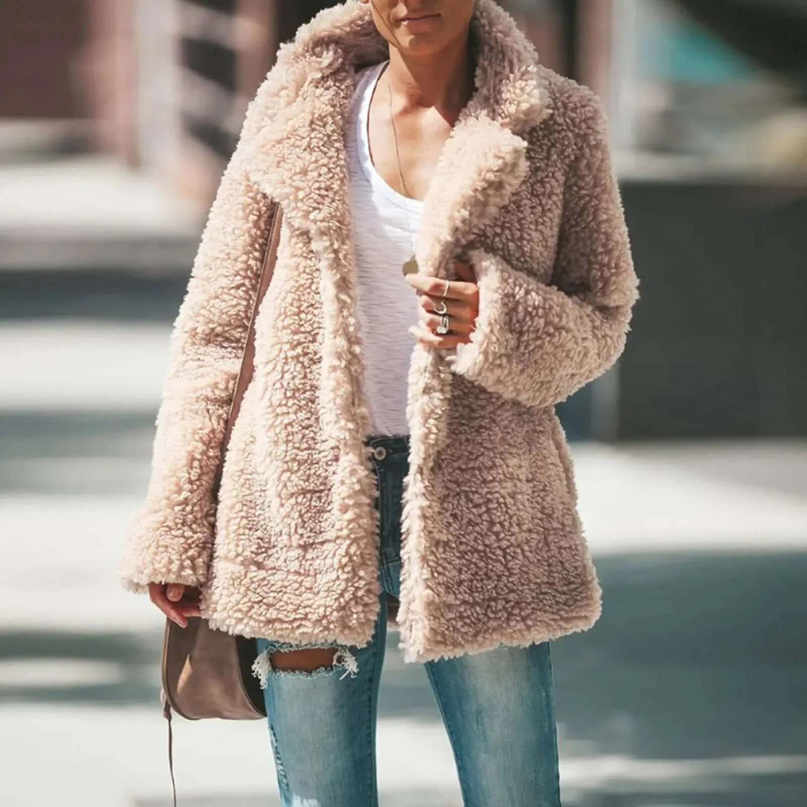 Women's Plush Teddy Fleece Coat
