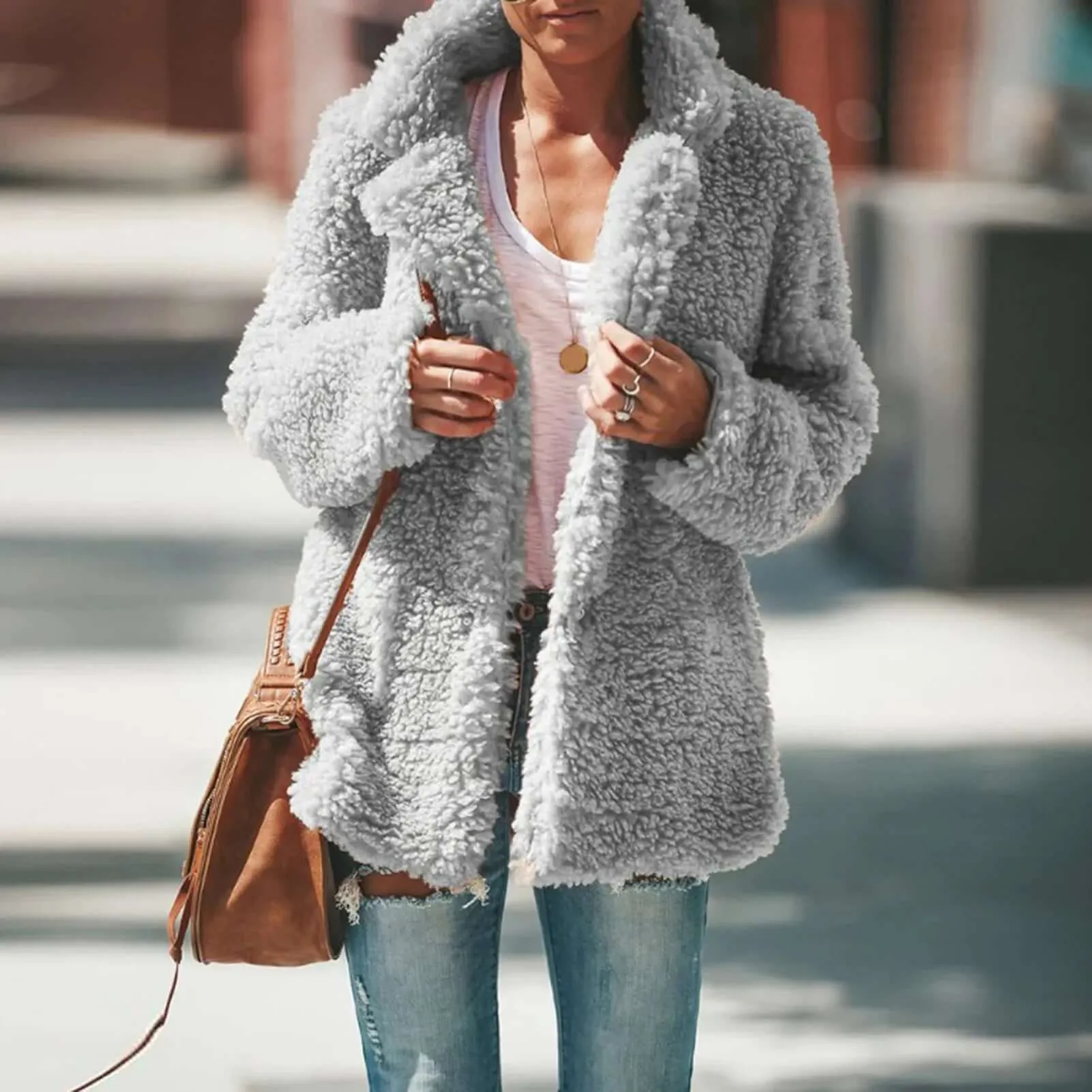 Women's Plush Teddy Fleece Coat