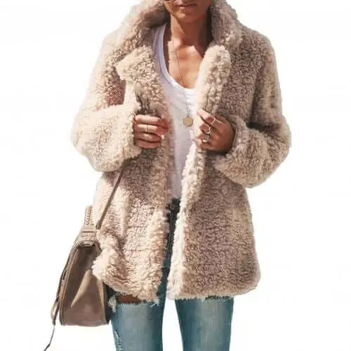 Women's Plush Teddy Fleece Coat