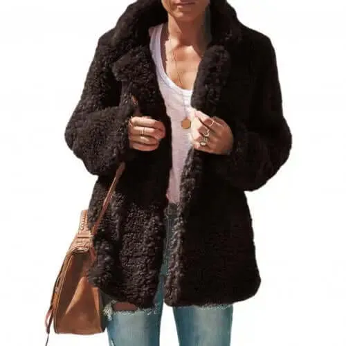 Women's Plush Teddy Fleece Coat